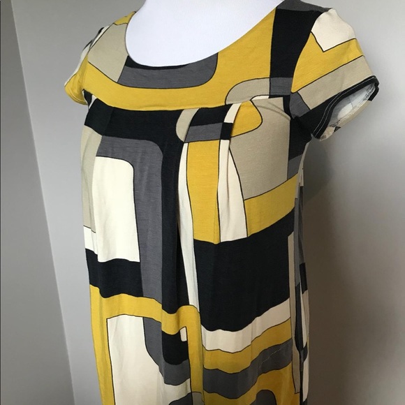 60s mod style geometric print mini dress - Picture 6 of 7